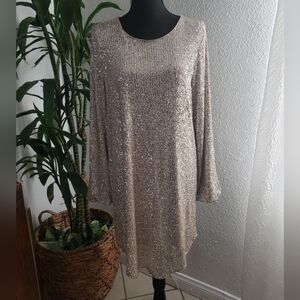 Judith March Sparkling Long Sleeve Dress Size L